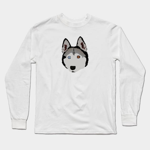 Husky Dog Long Sleeve T-Shirt by KCPetPortraits